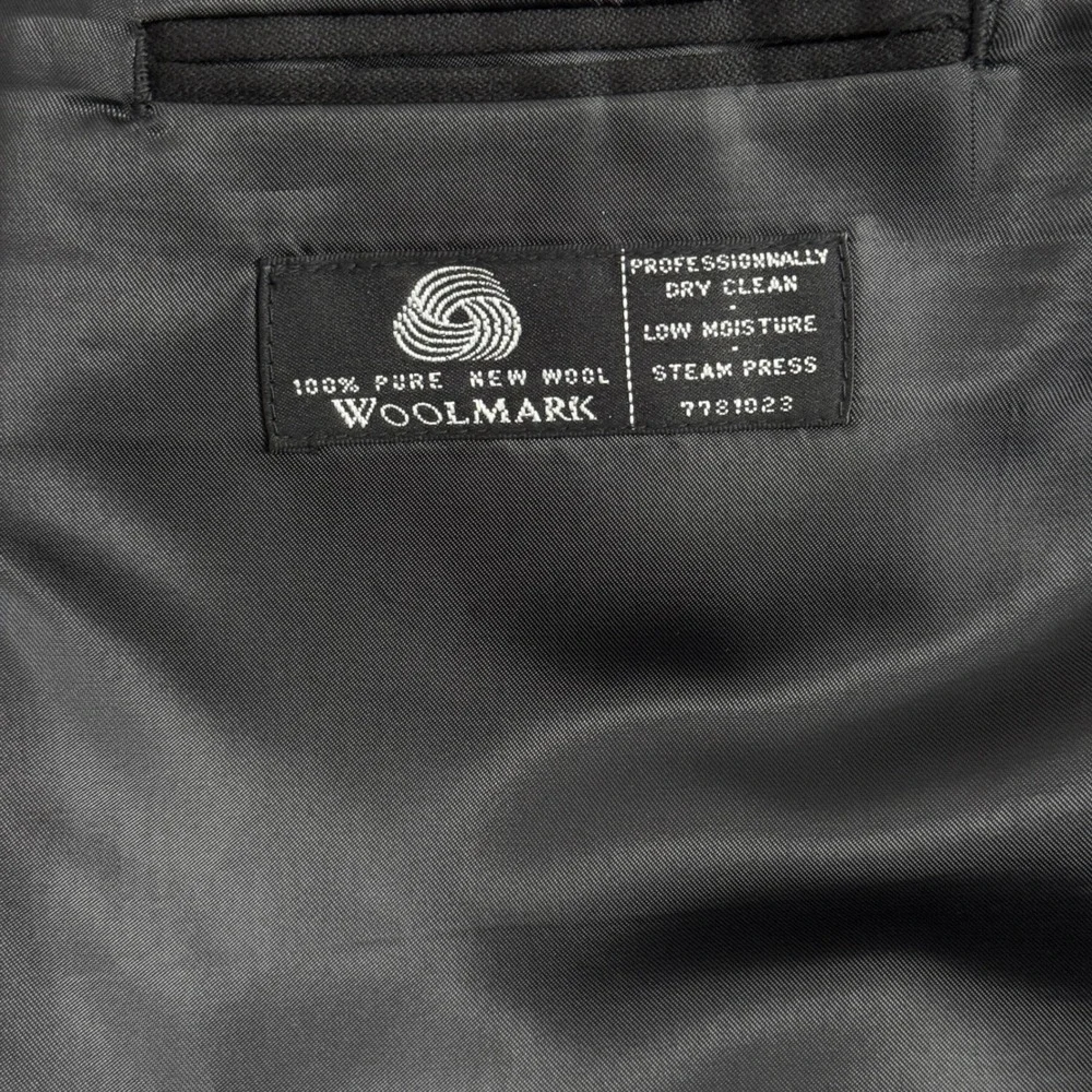Vintage 90s Cricketeer Mens 52L Portly Tuxedo Black Wool 50 Waist Pants Korea